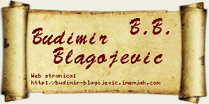 Budimir Blagojević vizit kartica